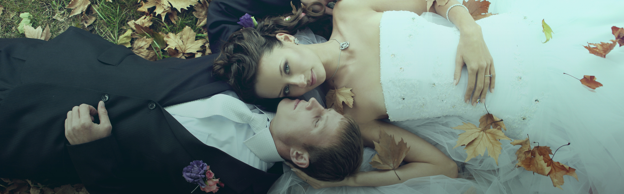 Wedding couple just married